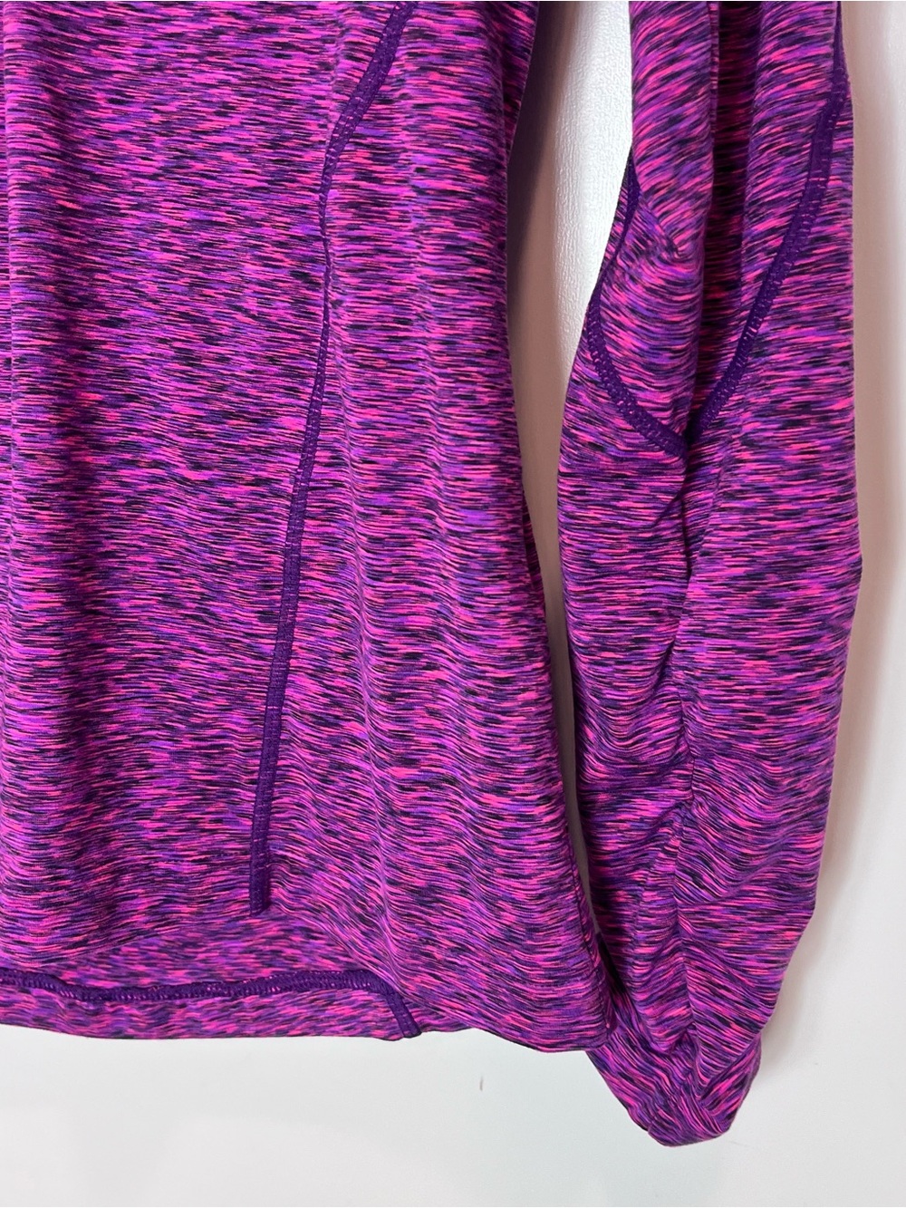 Sunice Purple Space-Dye Quarter-Zip Active Top Long Sleeve Jersey Cycling Medium - Picture 4 of 8